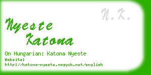 nyeste katona business card